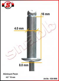 Art.No: 630 0008 Alüminyum perçin 4.0 * 16 mm