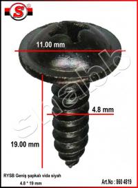 Art.No: 860 4819 RYSB vida siyah 4.8 * 19 mm