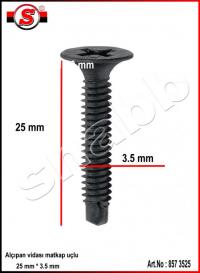Art.No: 857 3525 Mat.uçlu alçıpan vidası 3.5 * 25